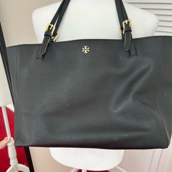 Large black leather Tory Burch tote bag - Picture 11 of 11
